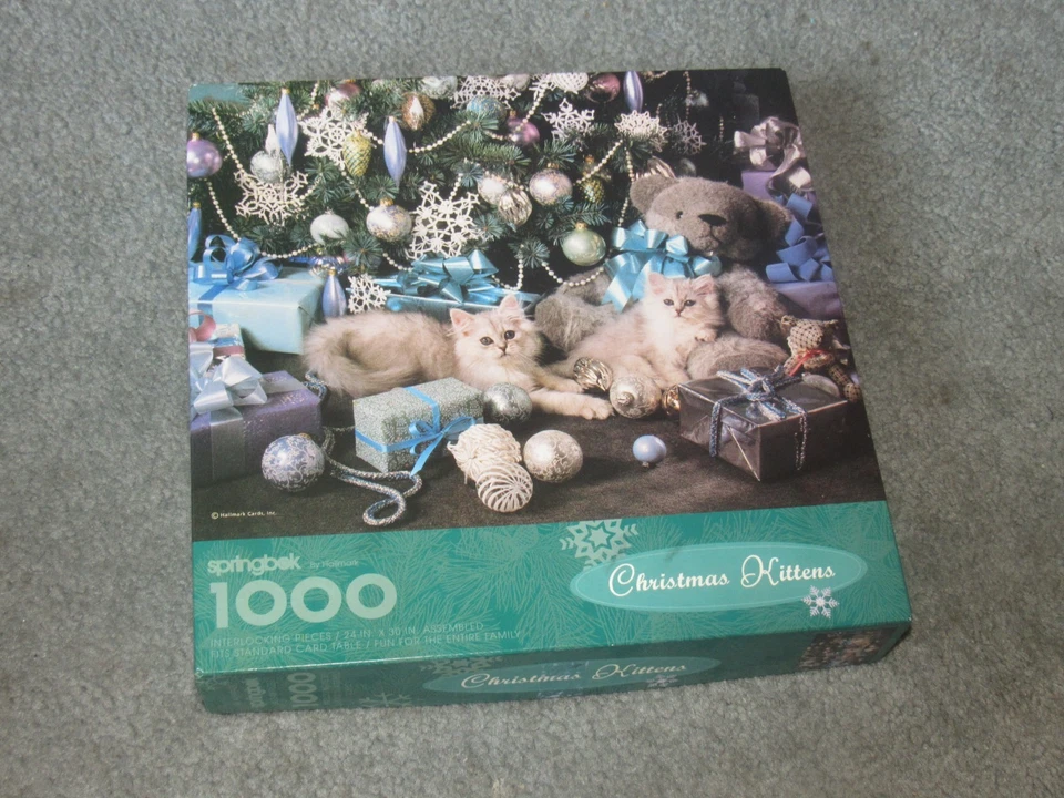 New Springbok CHRISTMAS KITTENS Jigsaw Puzzle 1000 Pcs - Image 1 of 1
