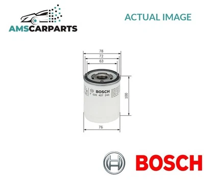 ENGINE OIL FILTER F 026 407 245 BOSCH NEW OE REPLACEMENT - Image 1 of 4