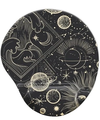 Ergonomic Mouse Pad w. Wrist Rest Support & Non-Slip Base Mysterious Galaxy - Image 1 of 4