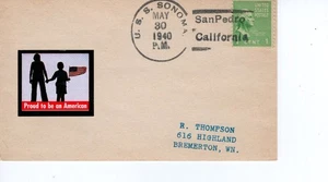 USS SONOMA,    1940  FDC20108 - Picture 1 of 1
