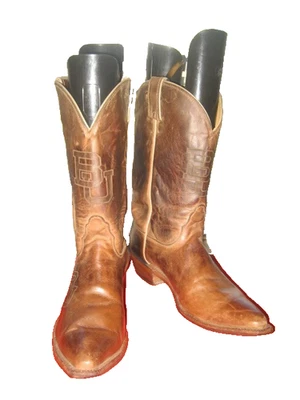 NCAA WOMEN'S BAYLOR BEARS UNIVERSITY LEATHER COWBOY WESTERN NOCONA BOOTS 11B - Image 1 of 4