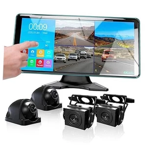 Rückfahrkamera 4 Kanal 360 Dashcam mit 10,36" Quad Split Touchscreen & 4 4K - Bild 1 von 7