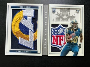 2015 Todd Gurley Custom Art Card Logo Patch RC Card Rams NFL Logo Sick ๐ฅ UGA - Picture 1 of 5