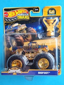 Big Foot 🔥 1:64 Monster Trucks Hot Wheels Truck 50 Ans Bigfoot - Picture 1 of 2