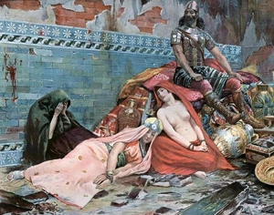 Rochegrosse 1895 Color Typogravure – The Spoils of War, Orientalist Scene - Picture 1 of 4