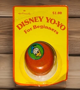 Vintage Hallmark Disney Donald Duck Yo-Yo For Beginners 1970s Orange NIP NEW - Picture 1 of 3