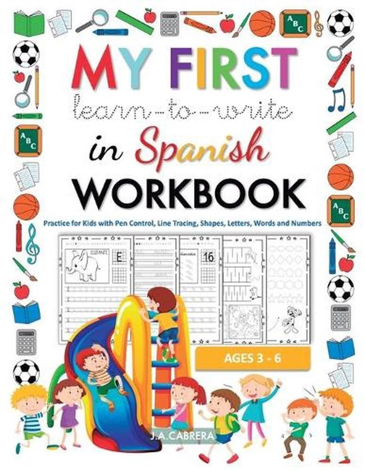My first learn to write in Spanish workbook: Practice for Kids with Pen Control, - Image 1 of 1