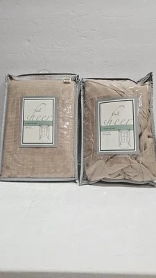 2 Novos Lenços Transparentes 6 Jardas Taupe 59x216" Cama e Banheira Um Aberto Nunca Usado/A/91 - Imagem 1 de 3