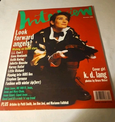 1992 December, INTERVIEW Magazine, Cover Gorl K. D. Lang (MH54) - Image 1 of 3