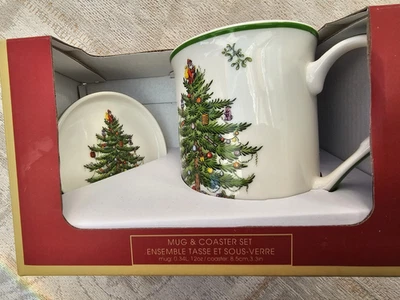 Spode Christmas Mug and mini saucer set    BNIB Collectable Gift Boxed - Image 1 of 4