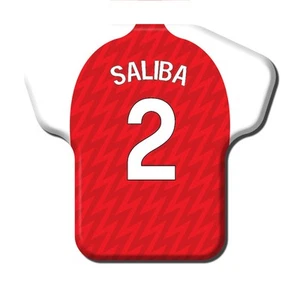 Calamita Magnete T-Shirt Calcio 2023/2024 Arsenal 2 William Saliba - Foto 1 di 9