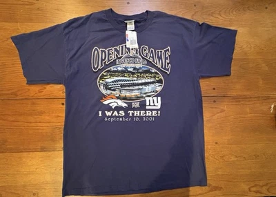 De colección Reebok NFL Giants Vs Broncos 10 de septiembre de 2001 Juego de apertura a Mile High XL Foto 1 de 4