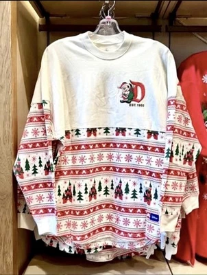 Disney Disneyland 2025 Red & White Christmas Spirit Jersey , Size X Small - Image 1 of 3