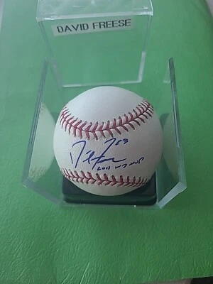 DAVID FREESE ST LOUIS CARDINALS ROML BASEBALL 2011 WS MVP INSCRIPTION SIGNED - Image 1 of 4