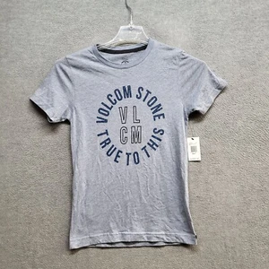 Volcom Boys Shirt Small Blue Logo Maxing Out Short Sleeve Tee NWT - Picture 1 of 7