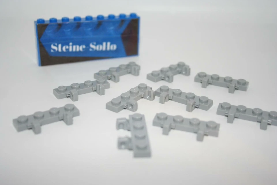 Lego (c) 10x Scharnier Platte 1x4 mit Kupplung - hellgrau - 44568 - hinge - Bild 1 von 1