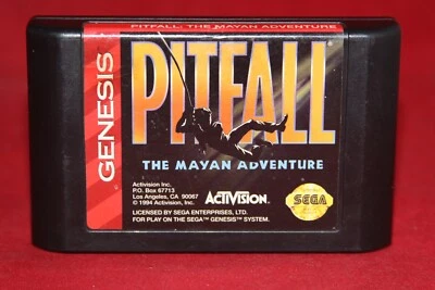 Pitfall: The Mayan Adventure (Sega Genesis, 1994) Authentic Game Cartridge - Image 1 of 3