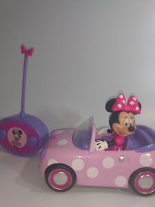Jada Toys Disney Junior Minnie Mouse Roadster RC Car w Polka Dots 27 MHz used A