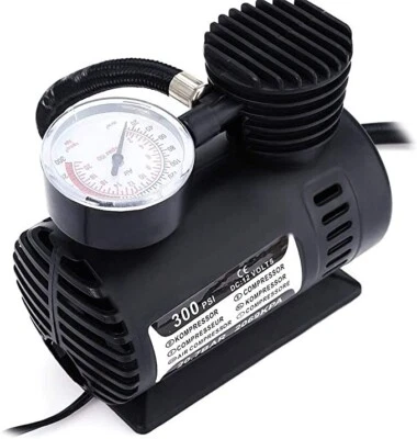Mini compresor de aire portátil bomba infladora de neumáticos eléctricos 12 voltios coche 12V 300 PSI Foto 1 de 4