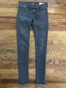 rag & bone Women's Skinny Low Rise Ankle Crop Jeans in Everett Gray Wash Size 25 - Picture 1 of 5
