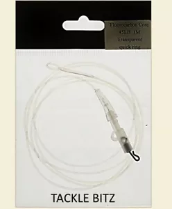 Carp Leaders Clear Fluorocarbon Carp clip di sicurezza pesca estremità attacco piattaforme per capelli - Foto 1 di 6
