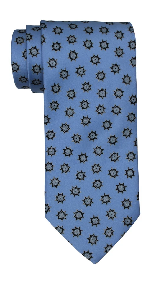 Italo Ferretti Satin Blue Geometric Tie - Image 1 of 1