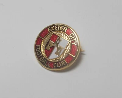 EXETER CITY FC - SMALL OLD ENAMEL CREST BADGE.  - Image 1 of 2