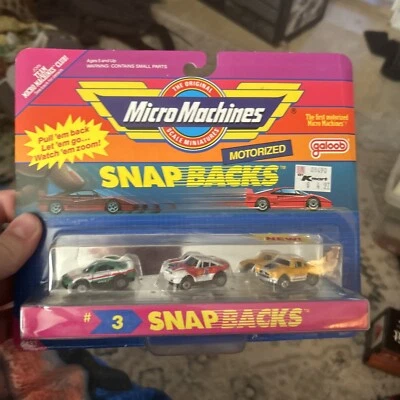 Galoob Vintage 1990 Micro Machines Motorized Snap Backs #3 - Image 1 of 3
