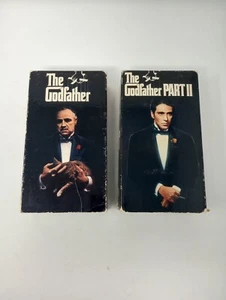The Godfather PART I & II VHS Movies Starring Al Pacino Marlon Brando - Picture 1 of 18
