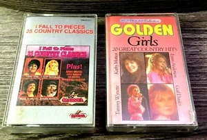 Vintage Lot 2 Classic Country Music Cassettes Tapes Various Artists 45 Hit Songs - Picture 1 of 9