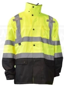 Armateck - General Purpose Rain Jacket - Hi-Vis Green/Black - LG - Picture 1 of 8