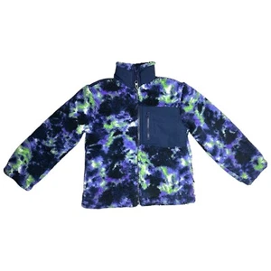 Art Class Unisex Zip Up High Pile Fleece Jacket, Kids Size XS (4/5) Purple Blue - Picture 1 of 10