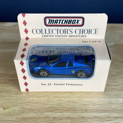 Matchbox 1994 COLLECTOR's CHOICE #22 Blue FERRARI TESTAROSSA NRFB - Image 1 of 4