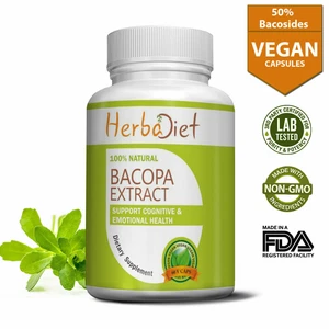 Bacopa Monnieri Extrakt Brahmi Kapseln mit 50% Bacosides Speicher Gehirn Tonic v - Bild 1 von 5