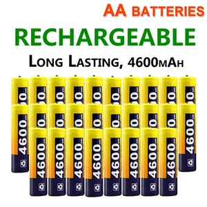4-24 Pack AA Rechargeable Batteries 4800mAh 1.2V NiMH Battery Lot Pre charge - Picture 1 of 11