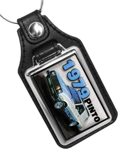 Compatible with 1979 Mustang Pinto Classic Designs Faux Leather Key Ring - Bild 1 von 6