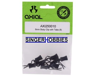 Axial AXI250010 6mm Body Clip w/Tabs (8) HH - Image 1 of 2