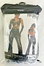On The Prowl -  6pc Black Faux Leather - Catwoman Costume Halloween - XL - NEW