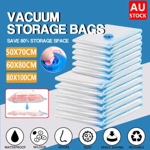 STRONG VACUUM STORAGE SPACE SAVING BAGS VAC BAG SPACE SAVER VACCUM VACUM BAG AU - Picture 1 of 20