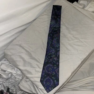 Reine Seide Neck Tie Made In Germany Paisley - Picture 1 of 3