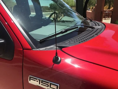 Mástil de antena de acero inoxidable negro de 9" Power Rod Radio AM/FM para Ford F-150 1980-2008 Foto 1 de 4