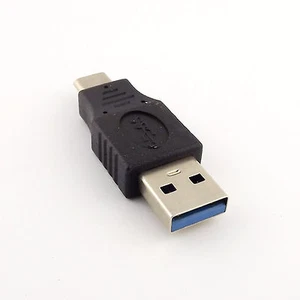 USB 3.1 Type C Male Plug to USB 3.0 A Male Fast Sync Data Power Supply Converter - Picture 1 of 5