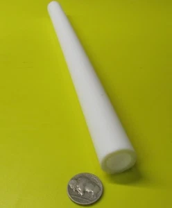 PTFE Teflon Straight Tube 7/8" OD x 5/8" ID x 1/8" Wall x 1 Foot Length - Picture 1 of 12