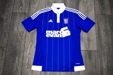 IPSWICH TOWN HOME FOOTBALL SHIRT 2015/2016 JERSEY ADIDAS CAMISETA SIZE MEDIUM Cover