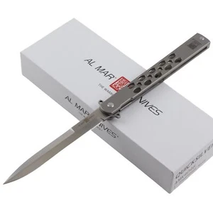 Al Mar Slimline Quicksilver Framelock Folding Knife AMK4046 Talon Blade Titanium - Picture 1 of 2