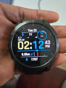 Garmin epix Gen 2 Sapphire Edition GPS 47 mm Black Titanium Case, Black Silicone - Picture 1 of 7