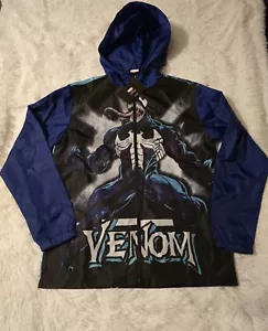 Marvel Spiderman Venom Graphic Hooded Full Zip Windbreaker Men’s Size Medium - Picture 1 of 5