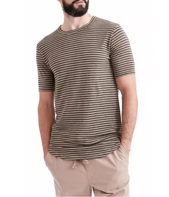 Camisa Goodlife Timber Marrón Rayas Manga Corta Larga Vieira Talla Mediana Foto 1 de 4