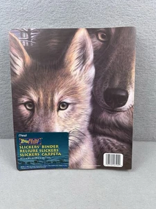 Carpeta original de 3 anillos Mead Zoosters Wolves Wolf 1996 vintage años 90 RARA - Imagen 1 de 6