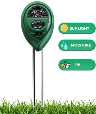Soil PH Tester Kit 3-in-1 Water Moisture Light Meter For Garden Plant Flower - Image 1 of 4